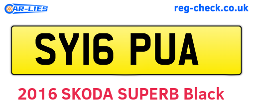 SY16PUA are the vehicle registration plates.