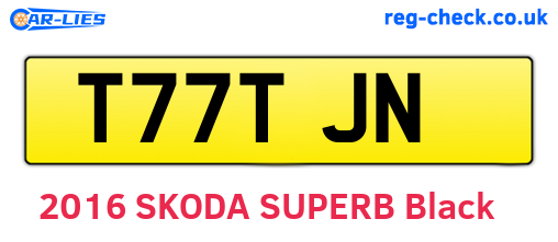 T77TJN are the vehicle registration plates.
