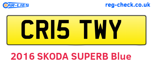 CR15TWY are the vehicle registration plates.