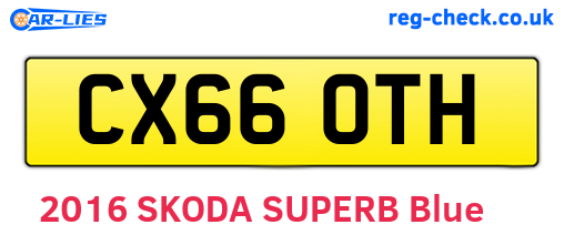CX66OTH are the vehicle registration plates.