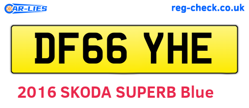 DF66YHE are the vehicle registration plates.