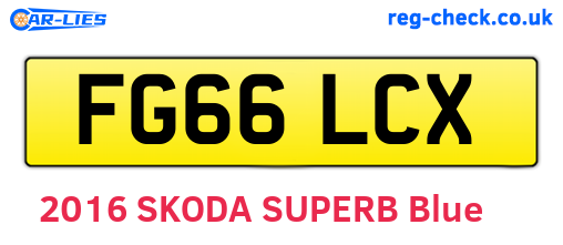 FG66LCX are the vehicle registration plates.