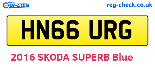HN66URG are the vehicle registration plates.