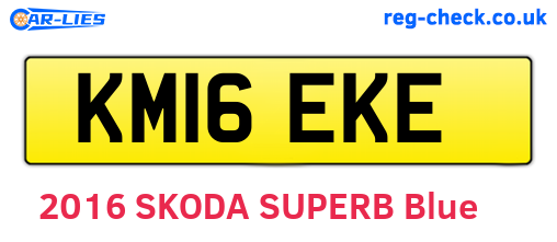 KM16EKE are the vehicle registration plates.