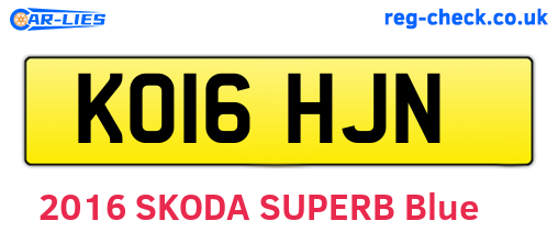 KO16HJN are the vehicle registration plates.