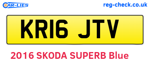 KR16JTV are the vehicle registration plates.