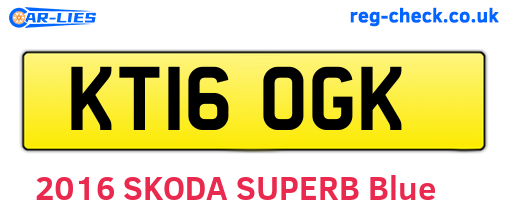 KT16OGK are the vehicle registration plates.