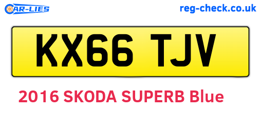 KX66TJV are the vehicle registration plates.