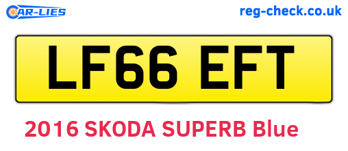 LF66EFT are the vehicle registration plates.