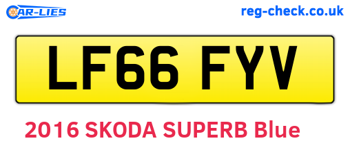 LF66FYV are the vehicle registration plates.