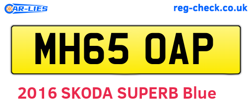 MH65OAP are the vehicle registration plates.
