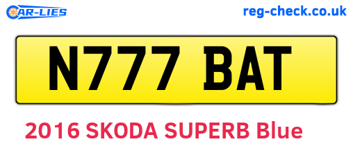 N777BAT are the vehicle registration plates.