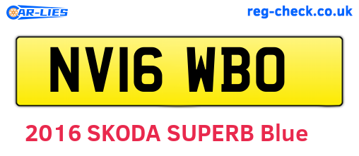 NV16WBO are the vehicle registration plates.