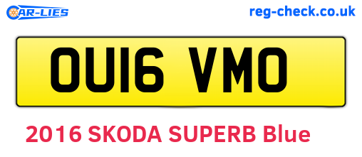OU16VMO are the vehicle registration plates.