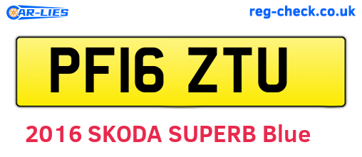 PF16ZTU are the vehicle registration plates.