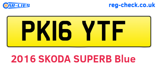PK16YTF are the vehicle registration plates.