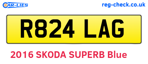 R824LAG are the vehicle registration plates.