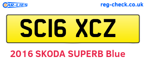 SC16XCZ are the vehicle registration plates.