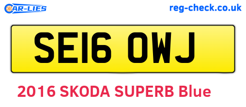 SE16OWJ are the vehicle registration plates.