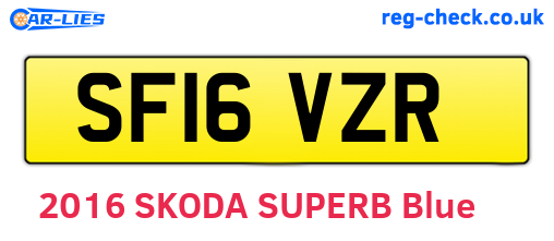 SF16VZR are the vehicle registration plates.