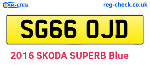 SG66OJD are the vehicle registration plates.