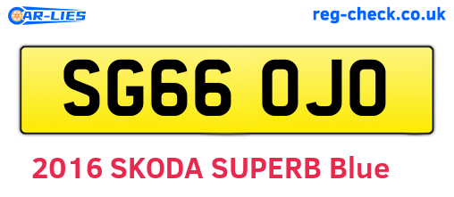 SG66OJO are the vehicle registration plates.