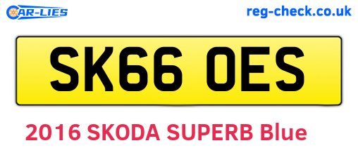 SK66OES are the vehicle registration plates.