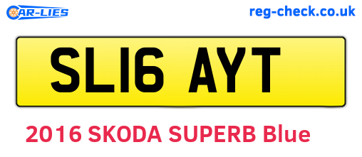 SL16AYT are the vehicle registration plates.