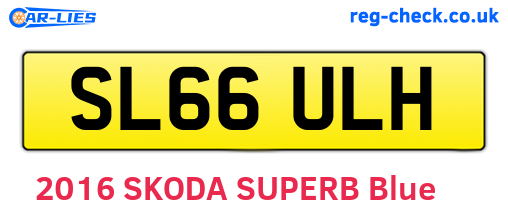 SL66ULH are the vehicle registration plates.