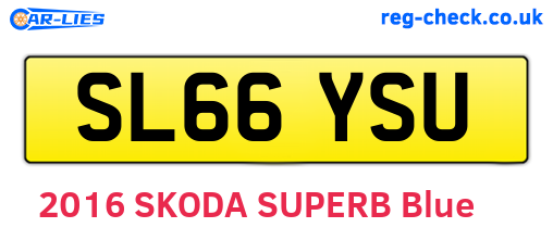 SL66YSU are the vehicle registration plates.