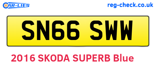 SN66SWW are the vehicle registration plates.