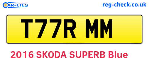 T77RMM are the vehicle registration plates.