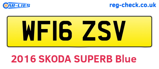 WF16ZSV are the vehicle registration plates.
