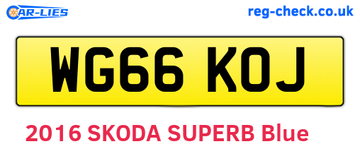 WG66KOJ are the vehicle registration plates.