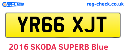 YR66XJT are the vehicle registration plates.