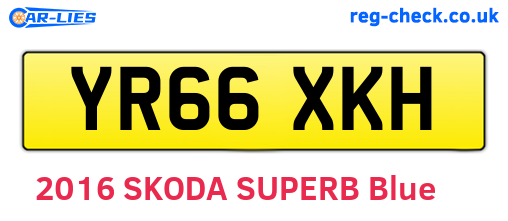 YR66XKH are the vehicle registration plates.