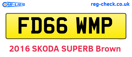 FD66WMP are the vehicle registration plates.
