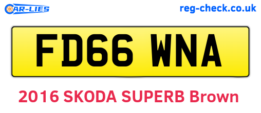 FD66WNA are the vehicle registration plates.