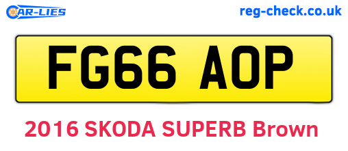 FG66AOP are the vehicle registration plates.
