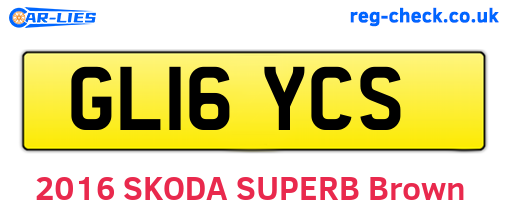 GL16YCS are the vehicle registration plates.