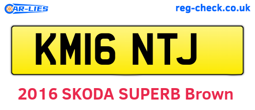 KM16NTJ are the vehicle registration plates.