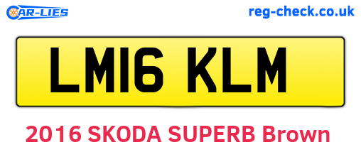 LM16KLM are the vehicle registration plates.