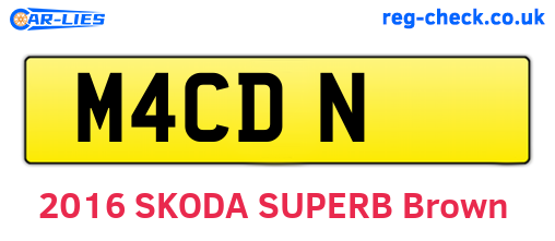 M4CDN are the vehicle registration plates.
