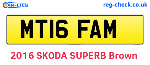 MT16FAM are the vehicle registration plates.