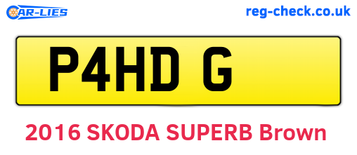 P4HDG are the vehicle registration plates.