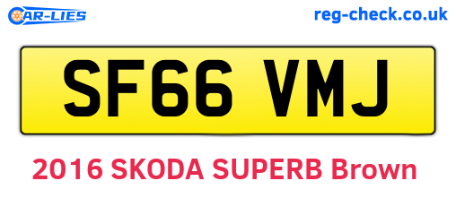 SF66VMJ are the vehicle registration plates.