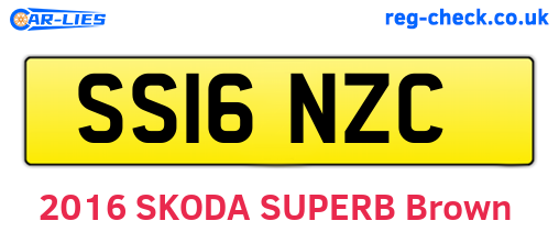 SS16NZC are the vehicle registration plates.
