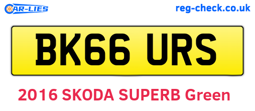 BK66URS are the vehicle registration plates.