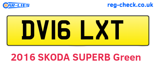 DV16LXT are the vehicle registration plates.