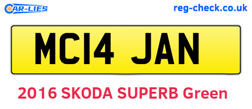 MC14JAN are the vehicle registration plates.